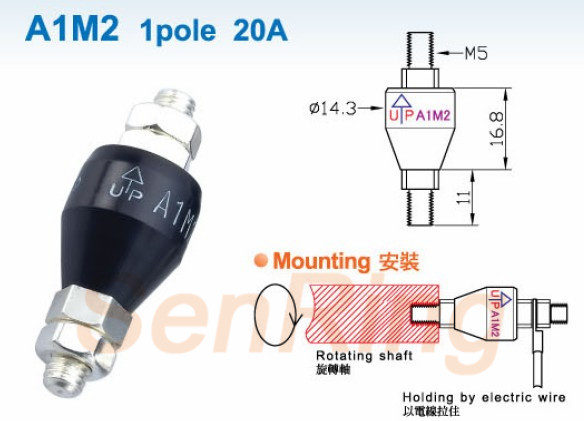 a1m2A1M2系列水银滑环(1路20A电流)系列水银导电滑环图纸