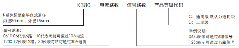 k380K380系列超薄扁平盘式滑环系列滑环特点